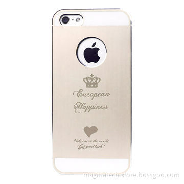Aluminum + PP case for iPhone 5/5s, attractive design, various colors are available, crown gold